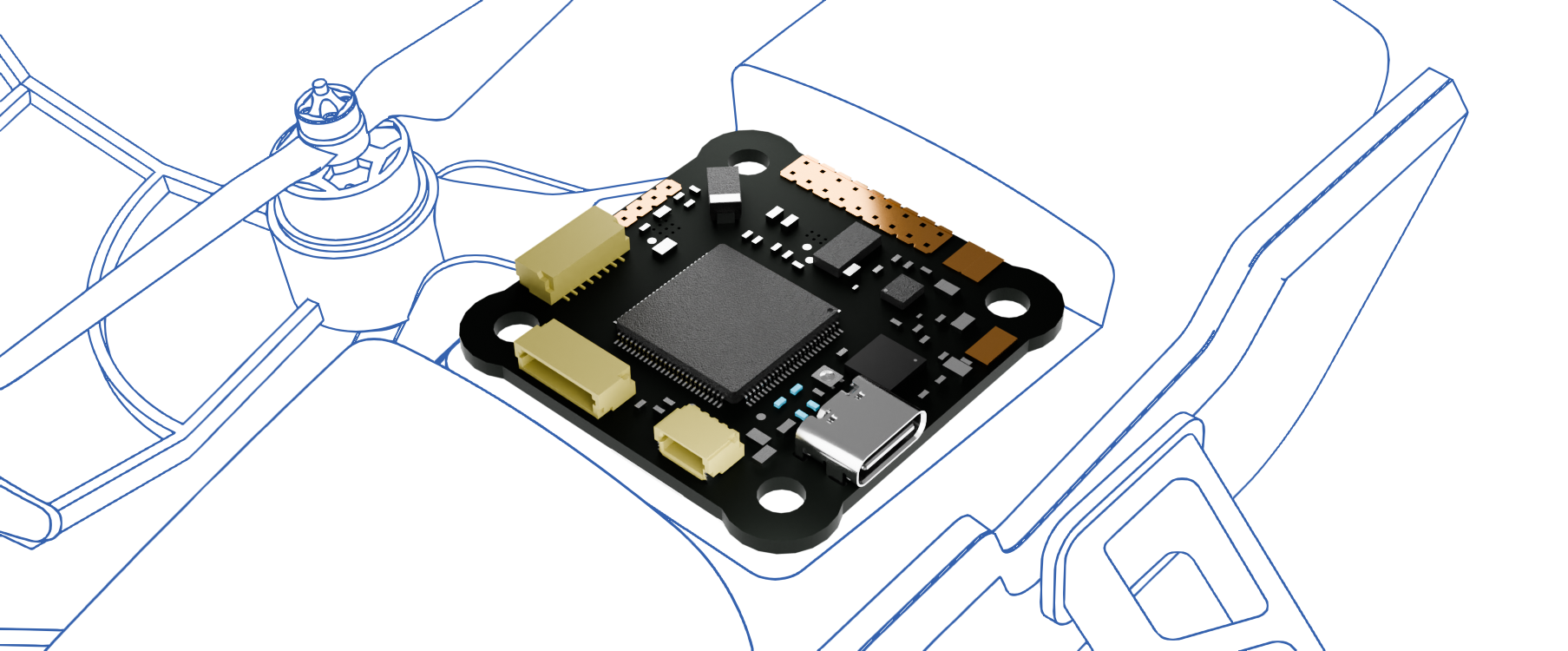 drone hardware line diagram